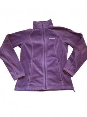 Columbia‎ Women's Purple Fleece Zip Up Jacket Soft Cozy Outdoor Size S